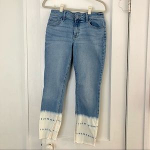 Old Navy dip-dyed super skinny ankle jeans, sz 10